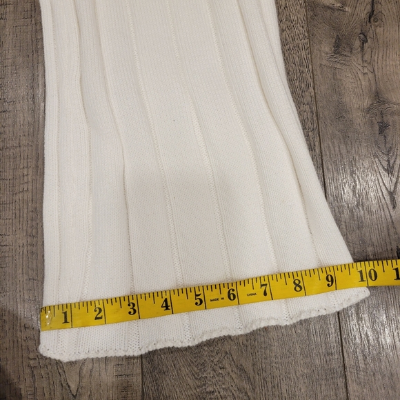 OATS Women's Wide Ribbed Knit Pant white 100 cotton - Picture 12 of 14